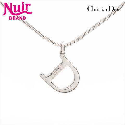 Christian Dior logo Necklace Silver WS15295