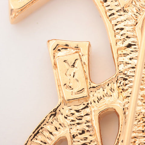 YVES SAINT LAURENT YSL logo Brooch gold WS15301