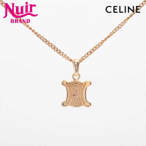 CELINE Triomphe K18Gold Plated Necklace gold WS15305