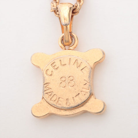 CELINE Triomphe K18Gold Plated Necklace gold WS15305