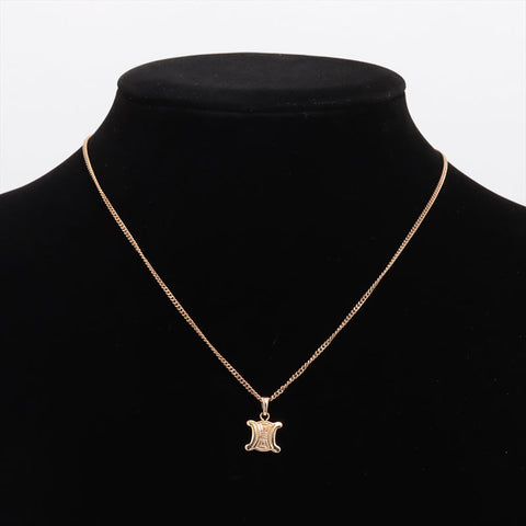 CELINE Triomphe K18Gold Plated Necklace gold WS15305