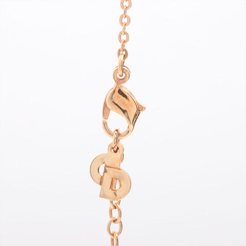 Christian Dior logo Necklace Black x Gold WS15328