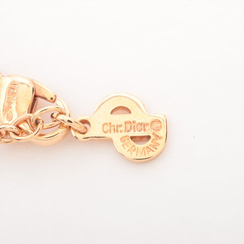 Christian Dior logo Necklace Black x Gold WS15328
