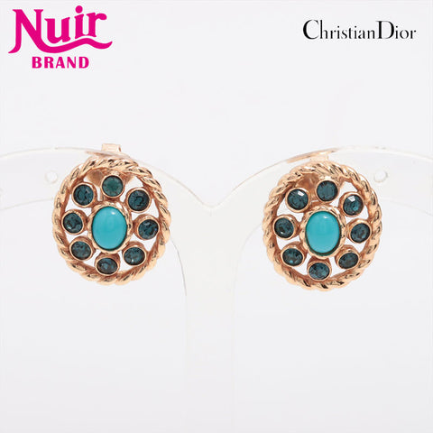 Christian Dior Rhinestone Earring gold WS15329