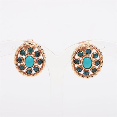 Christian Dior Rhinestone Earring gold WS15329