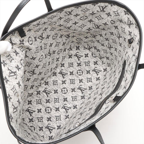 極美品 ルイ・ヴィトン LOUIS VUITTON モノグラム モノグラム ジャカード デニム ネヴァーフル MM トートバッグ グレー WS15334