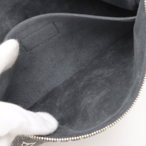 極美品 ルイ・ヴィトン LOUIS VUITTON モノグラム モノグラム ジャカード デニム ネヴァーフル MM トートバッグ グレー WS15334