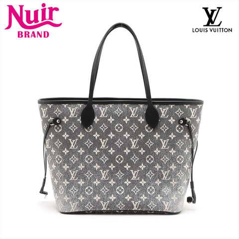 LOUIS VUITTON Monogram Monogram Jacquard Denim Neverfull MM Tote Bag gray WS15334