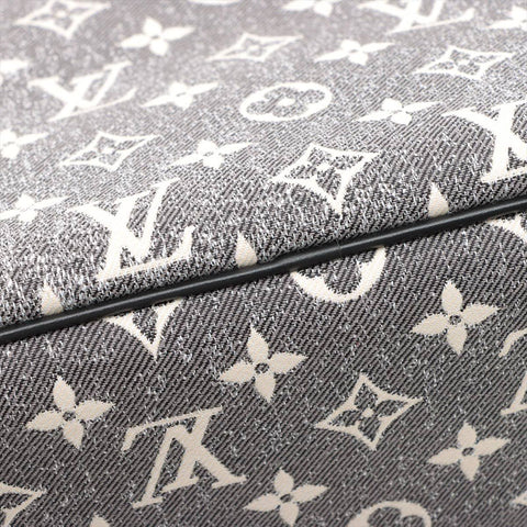 極美品 ルイ・ヴィトン LOUIS VUITTON モノグラム モノグラム ジャカード デニム ネヴァーフル MM トートバッグ グレー WS15334