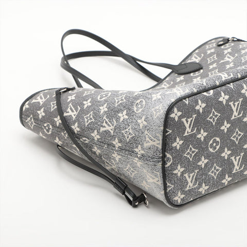極美品 ルイ・ヴィトン LOUIS VUITTON モノグラム モノグラム ジャカード デニム ネヴァーフル MM トートバッグ グレー WS15334