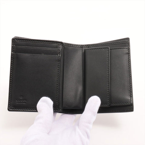 GUCCI GG Supreme Compact Tiger Bifold Wallet black WS15335