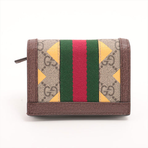 GUCCI Ophidia compact Bifold Wallet Brown WS15341