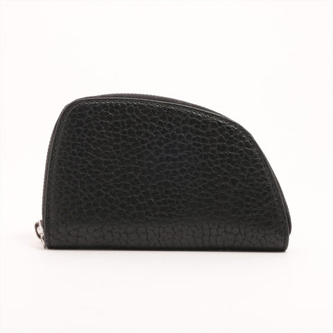 BURBERRY Leather Half Moon Coin case black WS15342
