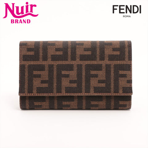 FENDI Zucca Purse Brown WS15343