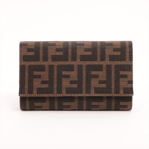 FENDI Zucca Purse Brown WS15343