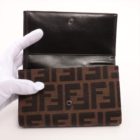 FENDI Zucca Purse Brown WS15343