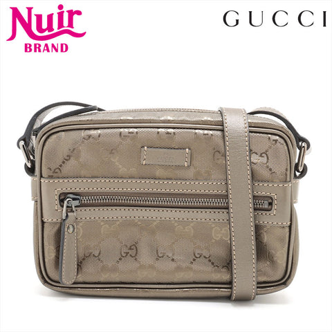 GUCCI GG Imprime Bronze Shoulder Bag gold WS15344