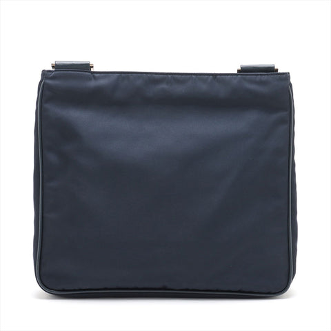 PRADA Nylon triangle logo Shoulder Bag Navy WS15345