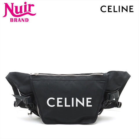 CELINE Trekking nylon logo messenger bag Waist bag black WS15351