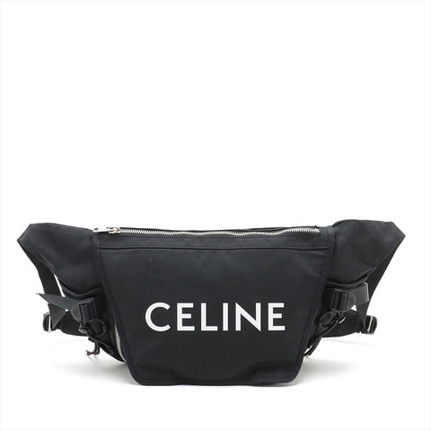 セリーヌ CELINE トレッキング ナイロン ロゴ メッセンジャーバッグ ウエストバッグ ブラック WS15351