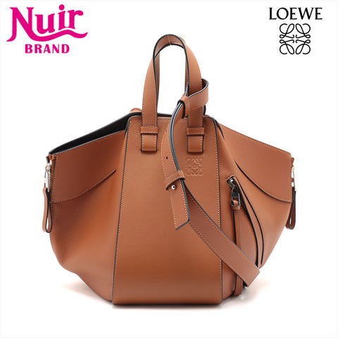 LOEWE Hammock Leather Medium Shoulder Bag Brown WS15352