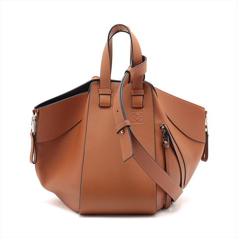 LOEWE Hammock Leather Medium Shoulder Bag Brown WS15352