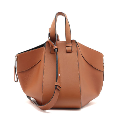 LOEWE Hammock Leather Medium Shoulder Bag Brown WS15352