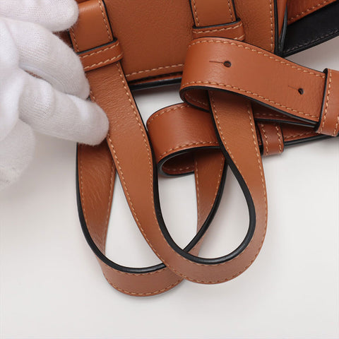 LOEWE Hammock Leather Medium Shoulder Bag Brown WS15352