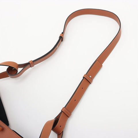 LOEWE Hammock Leather Medium Shoulder Bag Brown WS15352