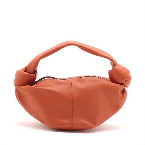 BOTTEGAVENETA Double Knot Mini Leather Shoulder Bag Orange WS15355