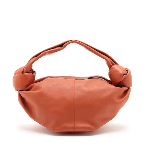 BOTTEGAVENETA Double Knot Mini Leather Shoulder Bag Orange WS15355