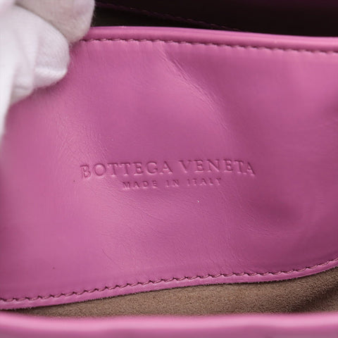 ボッテガヴェネタ BOTTEGAVENETA イントレチャート ローマ ミディアム ハンドバッグ パープル WS15356
