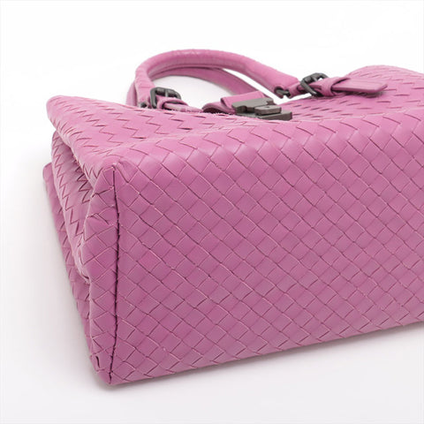 ボッテガヴェネタ BOTTEGAVENETA イントレチャート ローマ ミディアム ハンドバッグ パープル WS15356