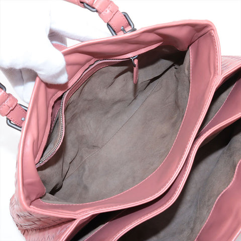 ボッテガヴェネタ BOTTEGAVENETA イントレチャート ローマ ミディアム ハンドバッグ ピンク WS15357