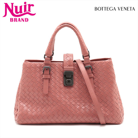 BOTTEGAVENETA INTRECCIATO Rome Medium Handbag pink WS15357