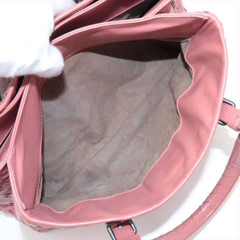 ボッテガヴェネタ BOTTEGAVENETA イントレチャート ローマ ミディアム ハンドバッグ ピンク WS15357