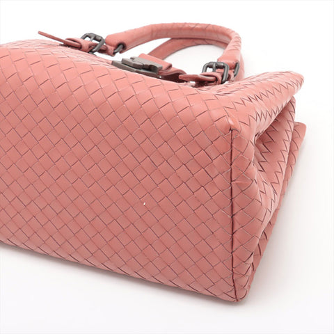 ボッテガヴェネタ BOTTEGAVENETA イントレチャート ローマ ミディアム ハンドバッグ ピンク WS15357