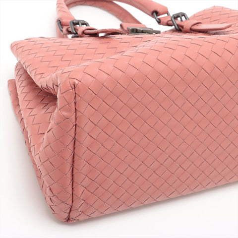 ボッテガヴェネタ BOTTEGAVENETA イントレチャート ローマ ミディアム ハンドバッグ ピンク WS15357
