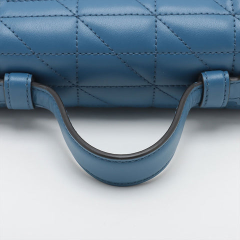 グッチ GUCCI GGマーモント スモール トップハンドル ショルダーバッグ ブルー WS15362