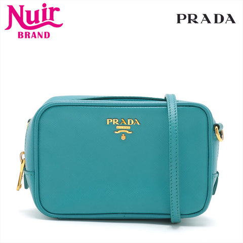 プラダ PRADA サフィアーノ レザー ミニ ショルダーバッグ ライトブルー WS15365