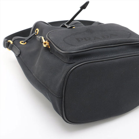 プラダ PRADA ジャガード ロゴ ショルダーバッグ ブラック WS15367