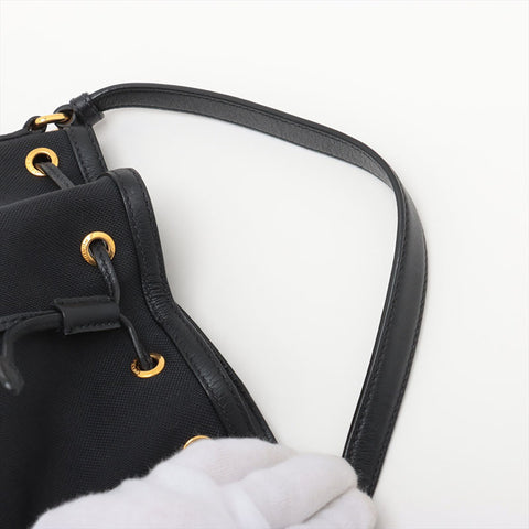 プラダ PRADA ジャガード ロゴ ショルダーバッグ ブラック WS15367