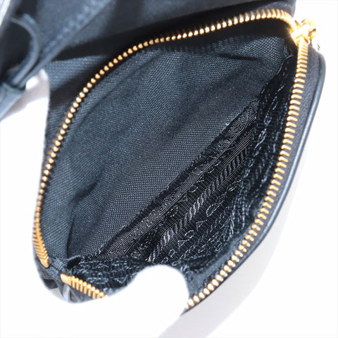 プラダ PRADA ジャガード ロゴ ショルダーバッグ ブラック WS15367