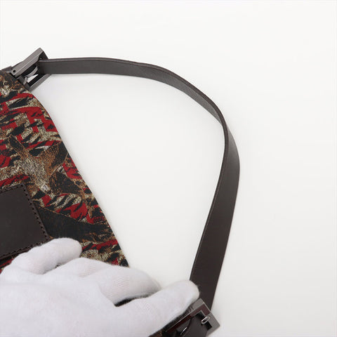 フェンディ FENDI マンマバケット ファルコン ショルダーバッグ ブラウン WS15368