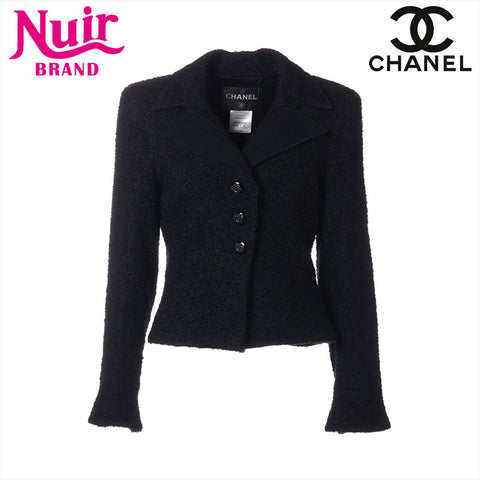 シャネル CHANEL Size:36 モヘア混 カメリアボタン P36756 アウター ブラック WS15369