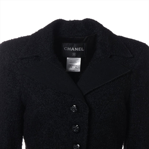 CHANEL Size:36 Mohair blend Camellia button P36756 outer black WS15369