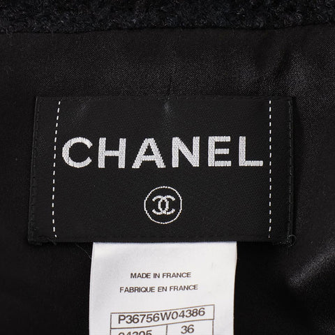 CHANEL Size:36 Mohair blend Camellia button P36756 outer black WS15369