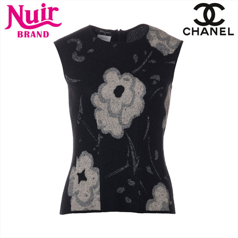 シャネル CHANEL Size:38 06A 2006 カメリア PONY カシミヤ トップス ブラック WS15373