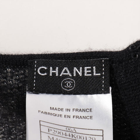 CHANEL Size:38 06A 2006 Camellia PONY cashmere tops black WS15373