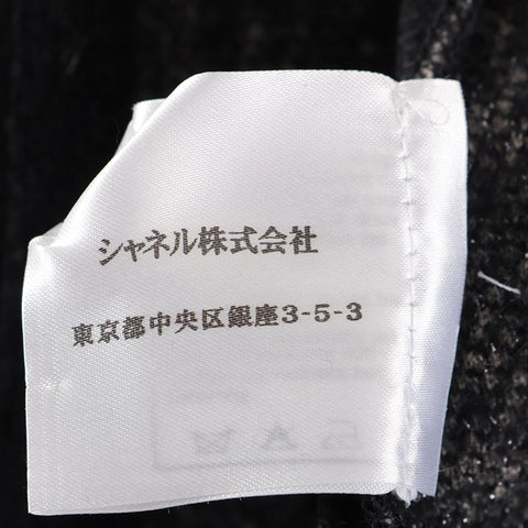 CHANEL Size:38 06A 2006 Camellia PONY cashmere tops black WS15373